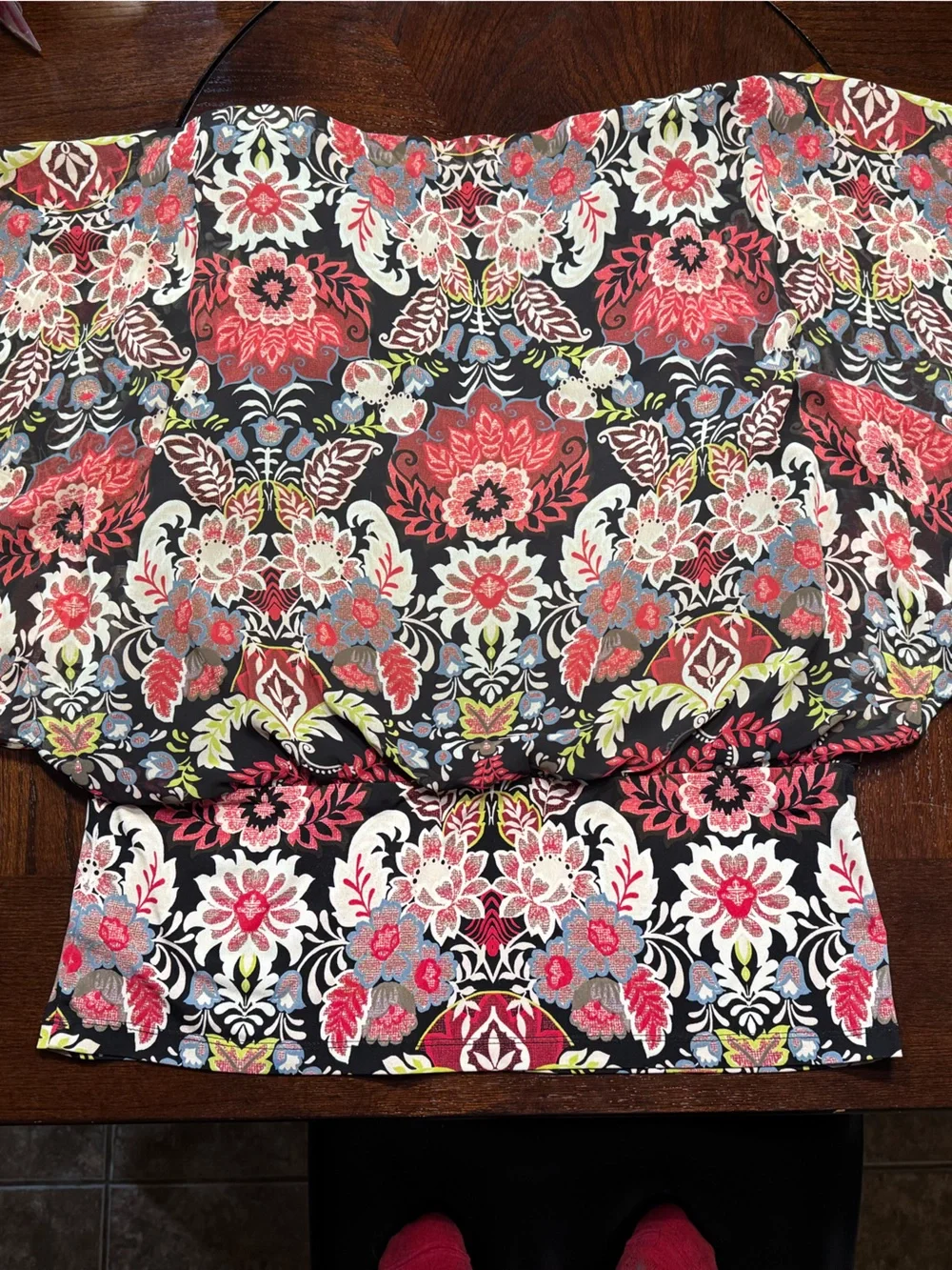 Coco Bianco Black Floral-Trim Tunic - Picture 4 of 6